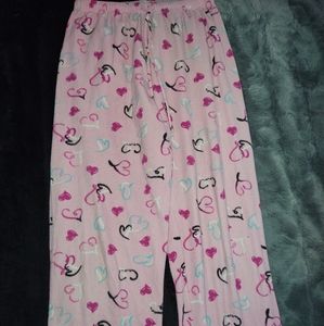 Pink/black/white/silver pajama pants